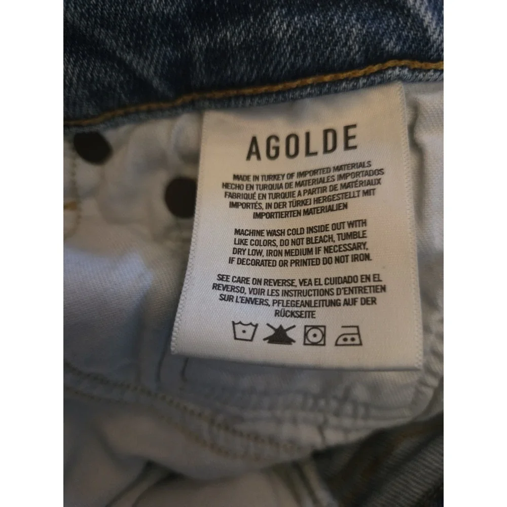 AGOLDE‎ Toni High Rise Skinny Crop Jeans Size 26 Light Wash Stretch Denim